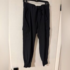 Size L All in Motion Black Cargo Joggers – Ribbed Waist & Ankle Cuffs